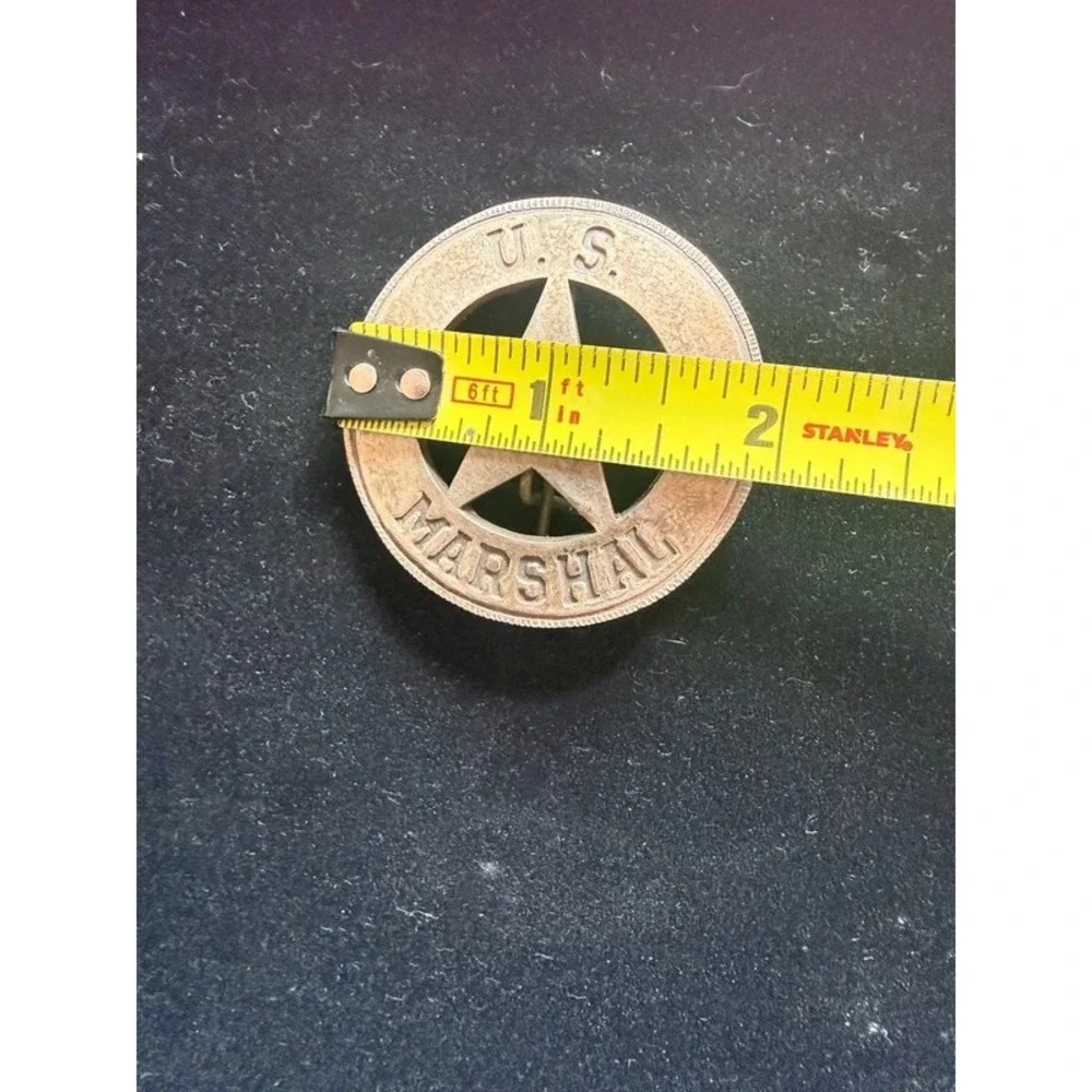 Vintage Heavy Metal US Marshall Badge Pin 1.75